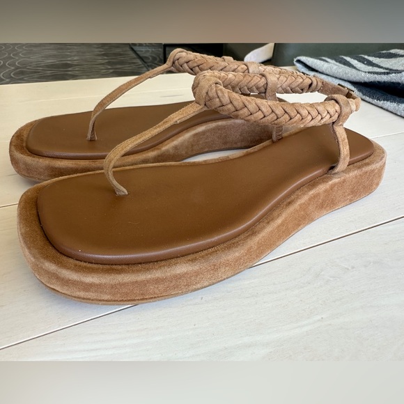 GIA/RHW Braided Suede 
Thong Slingback Sandals - Picture 11 of 15